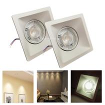 Kit 2 Spot Luz LED De Embutir Modelo Quadrado Luz 6w Bivolt EB1151 EB1152 Kit 2 Spot Luz LED De Embutir Modelo Quadrado Luz 6w Bivolt EB1151 EB1152