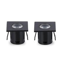 Kit 2 Spot Para Móvel Taschibra Pik Led Quadrado Preto Bivolt 6500k Luz Fria Kit 2 Spot Para Móvel Taschibra Pik Led Quadrado Preto Bivolt 6500k Luz Fria