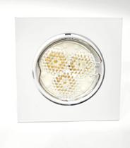 Kit 2 Spot Quadrado Aluminio Branco e Modulo de Led 6,5w Branco Quante 3000k Bivolt