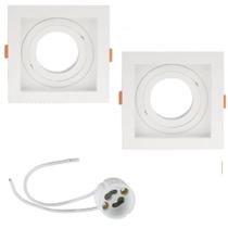 Kit 2 Spots de Embutir Recuado 1xMR16 Dicroica Com Soquete