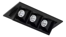 Kit 2 Spots Embutir Picco Orientável Interlight 4582ab 4000k 127/220v Preto