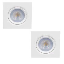 Kit 2 Spots Led Embutir Direcionável 5W 3000K Luz Amarela Kit 2 Spots Led Embutir Direcionável 5W 3000K Luz Amarela