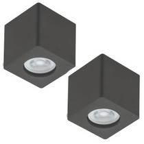 Kit 2 Spots Quadrados de Sobrepor Luminária de Teto Preta Zoom Bivolt Sala Quarto Corredor Kit 2 Spots Quadrados de Sobrepor Luminária de Teto Preta Zoom Bivolt Sala Quarto Corredor