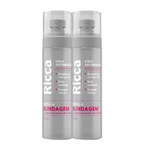 Kit 2 Spray Antiumidade Protetor Térmico Antifrizz Ricca 150ml Kit 2 Spray Antiumidade Protetor Térmico Antifrizz Ricca 150ml