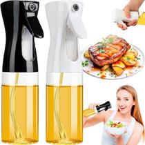 Kit 2 Spray Borrifador De Azeite Vinagre Oleo Shoyu Pulverizador de Vidro de 220ml Galheteiro Porta Tempero Culinário Cozinha Gourmet Multiuso