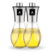 Kit 2 Spray Borrifador Galheteiro Culinário para Azeite Vinagre Óleo Temperos 200ml - - Prata