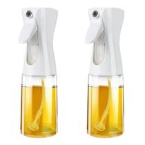Kit 2 Spray Brancos Borrifador Pulverizador Óleo Azeite Vidro 230ml