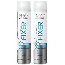 Kit 2 Spray Fixador De Cabelo Profissional Neez Laque Capilar Fixa Solto Longa Duração 400ml