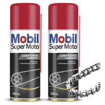 Kit 2 Spray Lubrificante Mobil Corrente Super Moto Chain Lub Kit 2 Spray Lubrificante Mobil Corrente Super Moto Chain Lub