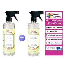 Kit 2 Spray Odorizador De Tecido Erva Doce 500ml - Tropical Aromas Kit 2 Spray Odorizador De Tecido Erva Doce 500ml - Tropical Aromas
