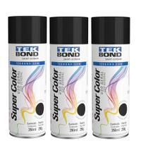 Kit 2 Spray Preto Brilhante Tekbond 350ml