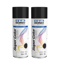 Kit 2 Spray Preto Fosco Tekbond 350ml