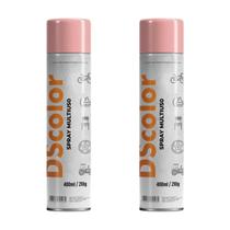 Kit 2 Spray Tinta Uso Geral Rosa Rose 400ml Qualidade Pinte - DSCOLOR