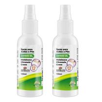 Kit 2 Sprays De Melaleuca Tira Odor Dos Pés (chulé) E Axilas