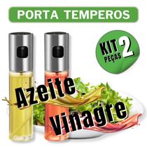 Kit 2 Sprays de Temperos Azeite Vinagre Borrifador Tempero Vidro 100ML