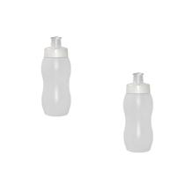 Kit 2 Squeezes Wave 250Ml Natural Plástico Premium