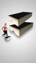 Kit 2 Steps Madeira Antiderrapante Academia 50x27x10