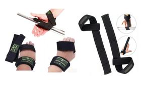 KIT 2 Strap 100% Algodão Musculação Academia Treino Exercício Funcional