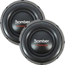 Kit 2 Subwoofer 8 Bomber Upgrade 400W RMS 4 Ohms Super Grave Potente Som Automotivo Caixa Trio