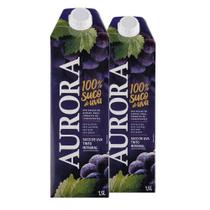 Kit 2 Suco De Uva Aurora Tinto Integral Caixa 1,5l Cada Kit 2 Suco De Uva Aurora Tinto Integral Caixa 1,5l Cada