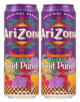 Kit 2 Suco Ponche Frutas Mix Fruit Punch Juice Arizona 680Ml