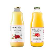 Kit 2 Sucos Integrais Villa Piva: Maçã, Maçã Com Hibisco
