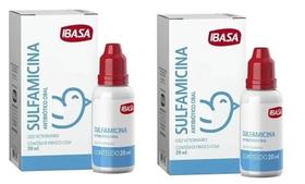 Kit 2 Sulfamicina 20ml - Ibasa Tratamento Coccidiose