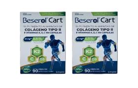 Kit 2 Sup Alimentar Beserol Cart Colágeno Tipo 2 90 Cáps