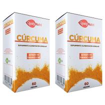 Kit 2 Sup. Alimentar Cúrcuma Longa 500mg 60Cps - QualyNutri