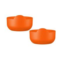 Kit 2 Super Bowl Alaranjado 475Ml Plástico Premium