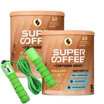 KIT 2 Super Coffee 3.0 Baunilha 220g +Corda de Pular C/ Contador - Caffeine Army