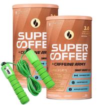 KIT 2 Super Coffee 3.0 Baunilha 380g +Corda de Pular c/ Contador - Caffeine Army