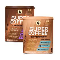 KIT 2 Super Coffee 3.0 - Baunilha e Chocolate 220g - Caffeine Army