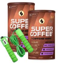 KIT 2 Super Coffee 3.0 Chocolate 380g +Corda de Pular C/ Conrtador - Caffeine Army