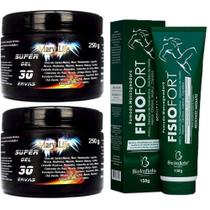 Kit 2 Super Gel 30 Ervas 250g + 1 Pomada Fisio Fort 150g