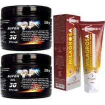 Kit 2 Super Gel 30 Ervas 250g + 1 Pomada Milagrosa 150g