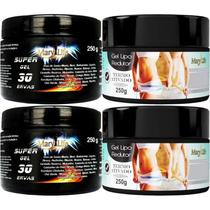 Kit 2 Super Gel 30 Ervas 250g + 2 Gel Lipo Redutor 250g - Mary Life