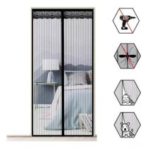 Kit 2 super telas Mosqueteira Magnética Porta Cortina Inseto