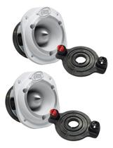 Kit 2 Super Tweeter Eros ETA 44 Trio Branco 300W 8 Ohms + 2 Reparos Originais Eros ETA 44 Trio