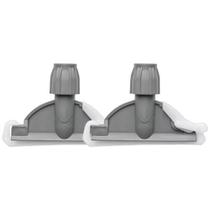 Kit 2 SuperPro Suporte Plástico Mop Úmido Cinza 0,700kg