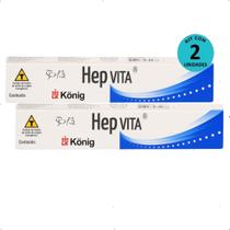 Kit 2 Suplemento Alimentar Hep Vita Knig 15G Cães E Gatos - Konig