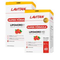 Kit 2 Suplemento Alimentar Lavitan Super Fórmula Lipomoro HD com 60 Cápsulas