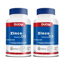 Kit 2 Suplemento Alimentar Zinco + Vitamina D3 60 Cps Duom