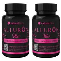 Kit 2 Suplemento Alluron Vita + Ácido Hialurôrico Vitaminas Minerais 100mg - Natural Flora