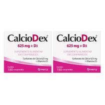 Kit 2 Suplemento CalcioDex 625mg + D3 180 Comprimidos Hertz Kit 2 Suplemento CalcioDex 625mg + D3 180 Comprimidos Hertz