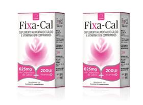 Kit 2 Suplemento Fixa-Cal Cálcio + Vit D 90 Cpr - Vitamed