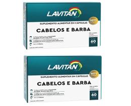 kit 2 Suplemento Lavitan Cabelos e Barba Com 60Caps - Cimed - Cimed Industria De Medicamentos