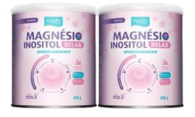 Kit 2 Suplemento Magnésio Inositol Relax 408g - Equaliv