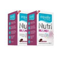 Kit 2 Suplemento Nutri Mulher Com 60 Cápsulas Gel - Equaliv Kit 2 Suplemento Nutri Mulher Com 60 Cápsulas Gel - Equaliv