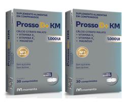 Kit 2 Suplemento Prosso D+ KM 30 Cápsulas 1000UI - Momenta